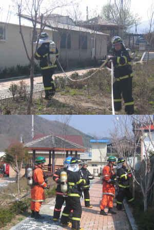 황지중앙초교 뒤 주택가 불시출동훈련.JPG