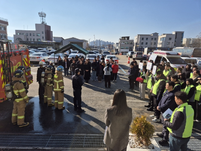 춘천도시공사, 장애인 대피 중심 합동소방훈련 실시