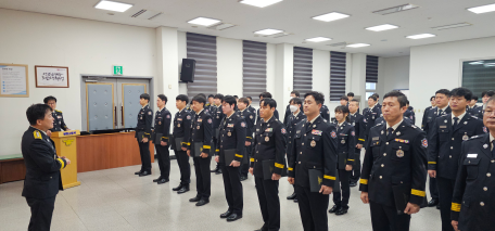 철원소방서, 2026년 전반기 전입.승진자 등 정기인사 신고식