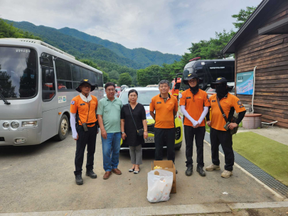 인제의용소방대연합회, 가평 실종자 수색 현장 격려 방문